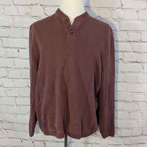 Eddie Bauer Maroon Henley Sweater